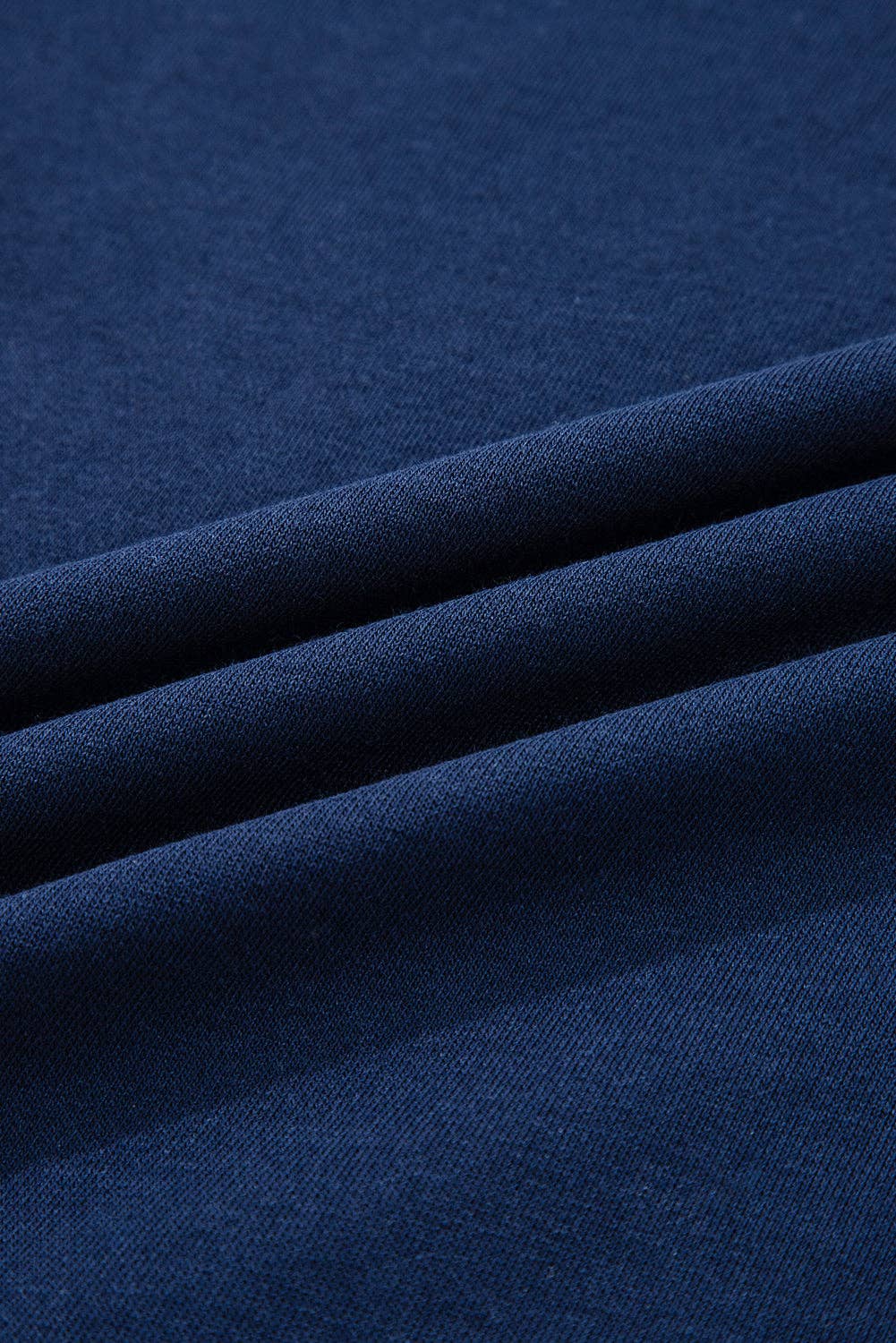 Varsity Striped Detail Drop Shoulder Oversized Sweatshirt: Navy Blue / 65%Polyester+35%Cotton / S