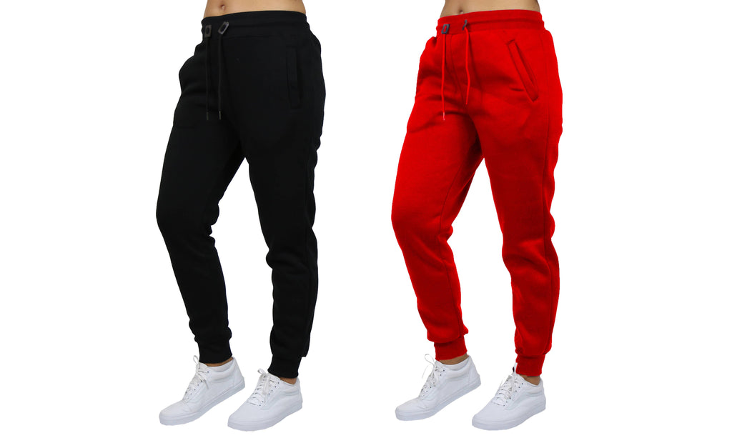 Women's Loose-Fit Fleece Joggers Sweatpants: Black / S