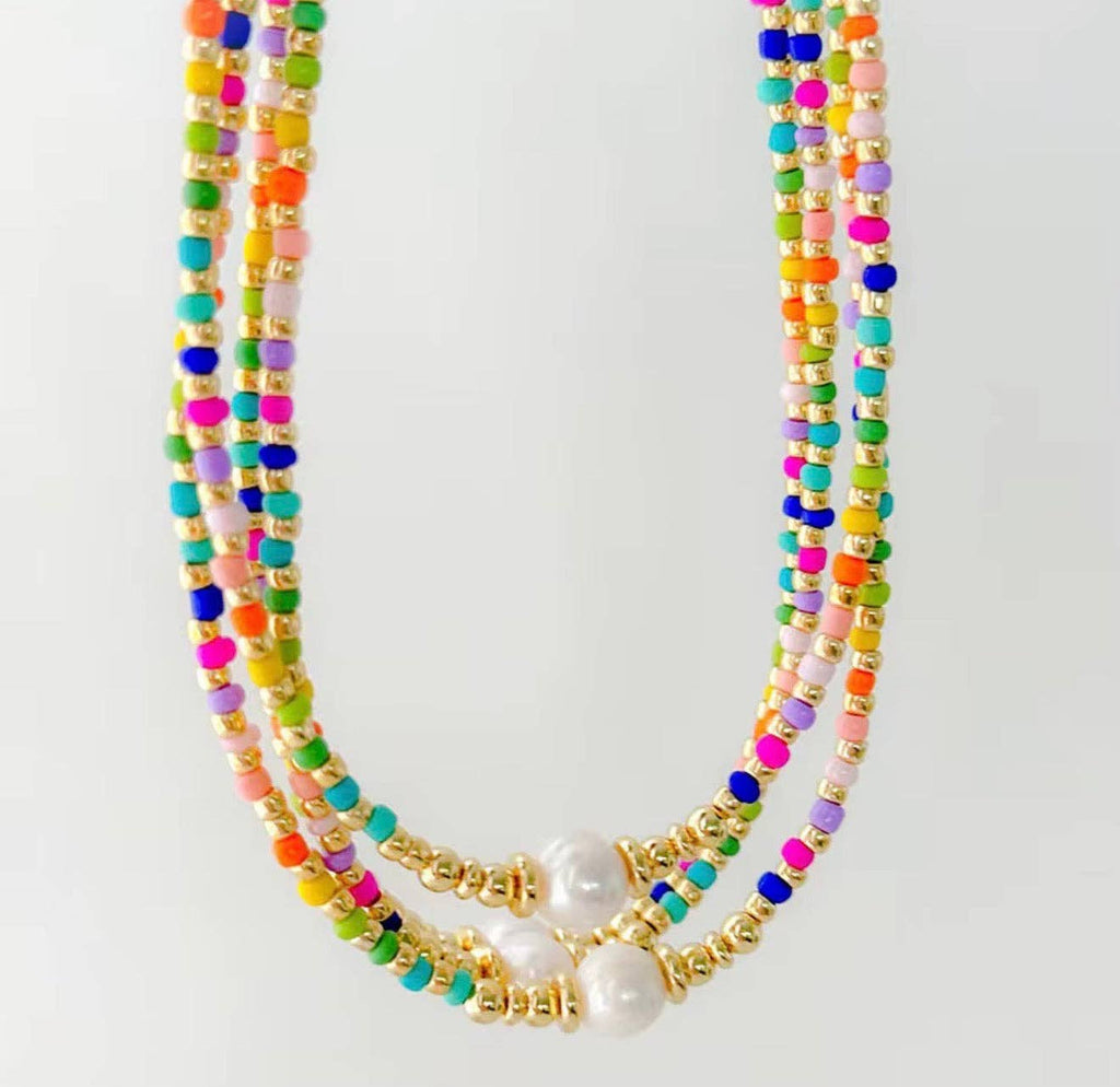 Freshwater Beaded Pearl Necklace