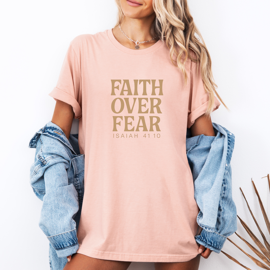 Faith Over Fear Graphic Tee: White / Medium