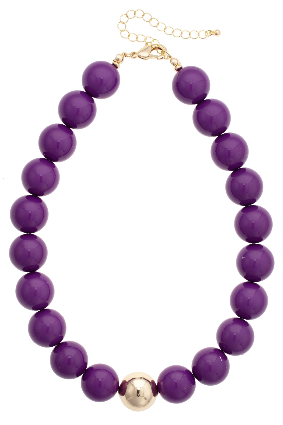 Marjorie Game Day Beaded Necklace: Crimson