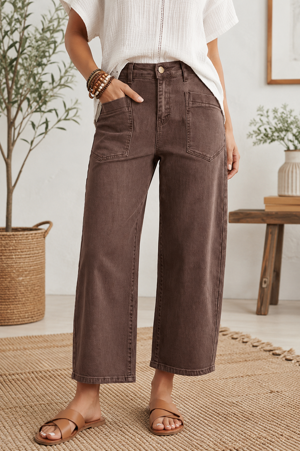 Square-Barrel Jeans: Coffee / 4