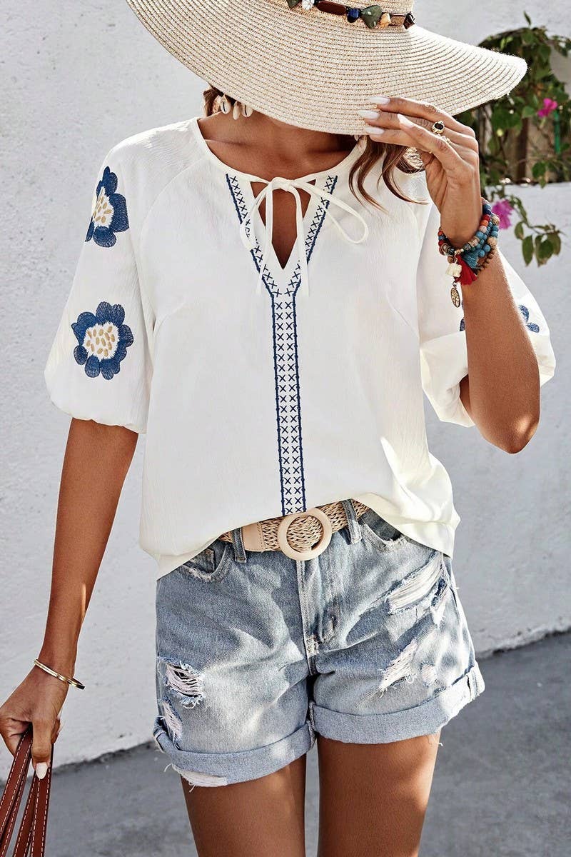 CWTSTS0678_SPRING AND AUTUMN DESIGN V-NECK LOOSE SHIRT: APRICOT / (M) 1