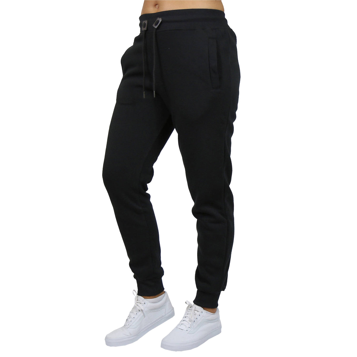 Women's Loose-Fit Fleece Joggers Sweatpants: Black / S