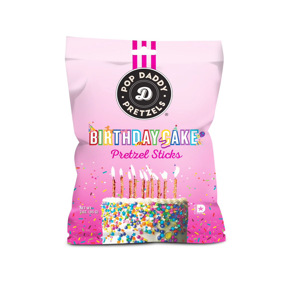 Seasoned Pretzels - 3oz - Birthday Cake (NEW 12CT)