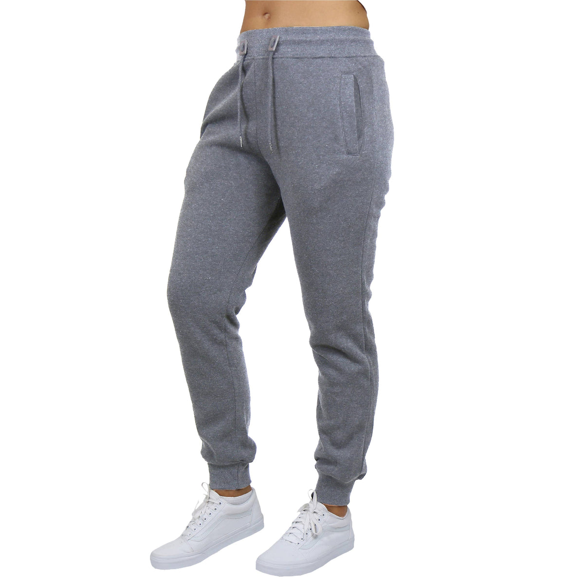 Women's Loose-Fit Fleece Joggers Sweatpants: Heather Gray / S