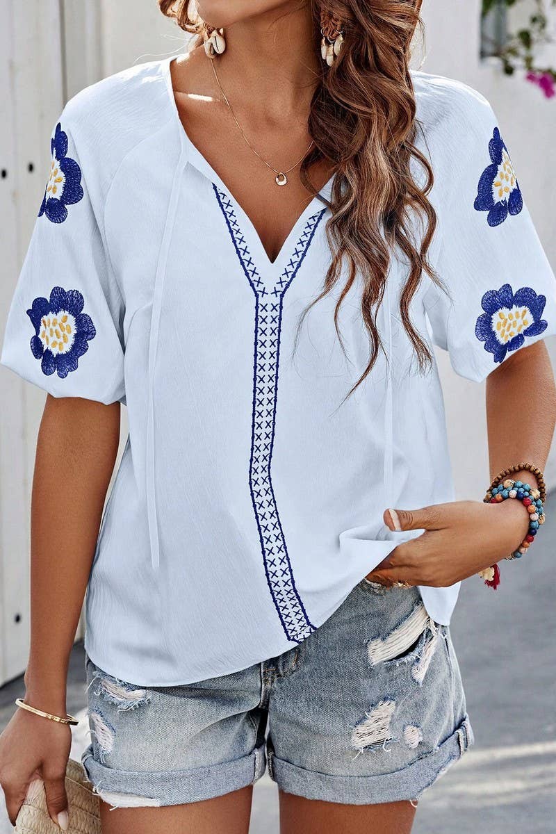 CWTSTS0678_SPRING AND AUTUMN DESIGN V-NECK LOOSE SHIRT: APRICOT / (M) 1