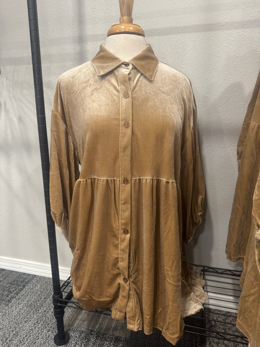 Velvet Baby Doll Dress