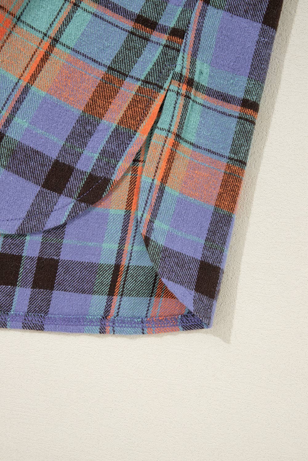 Women's Plaid Print Loose Vintage Shirt: Red / 100%Cotton / M