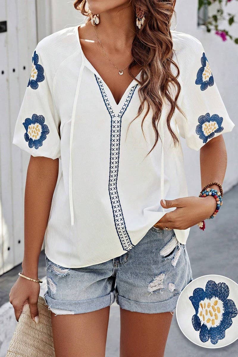 CWTSTS0678_SPRING AND AUTUMN DESIGN V-NECK LOOSE SHIRT: APRICOT / (M) 1