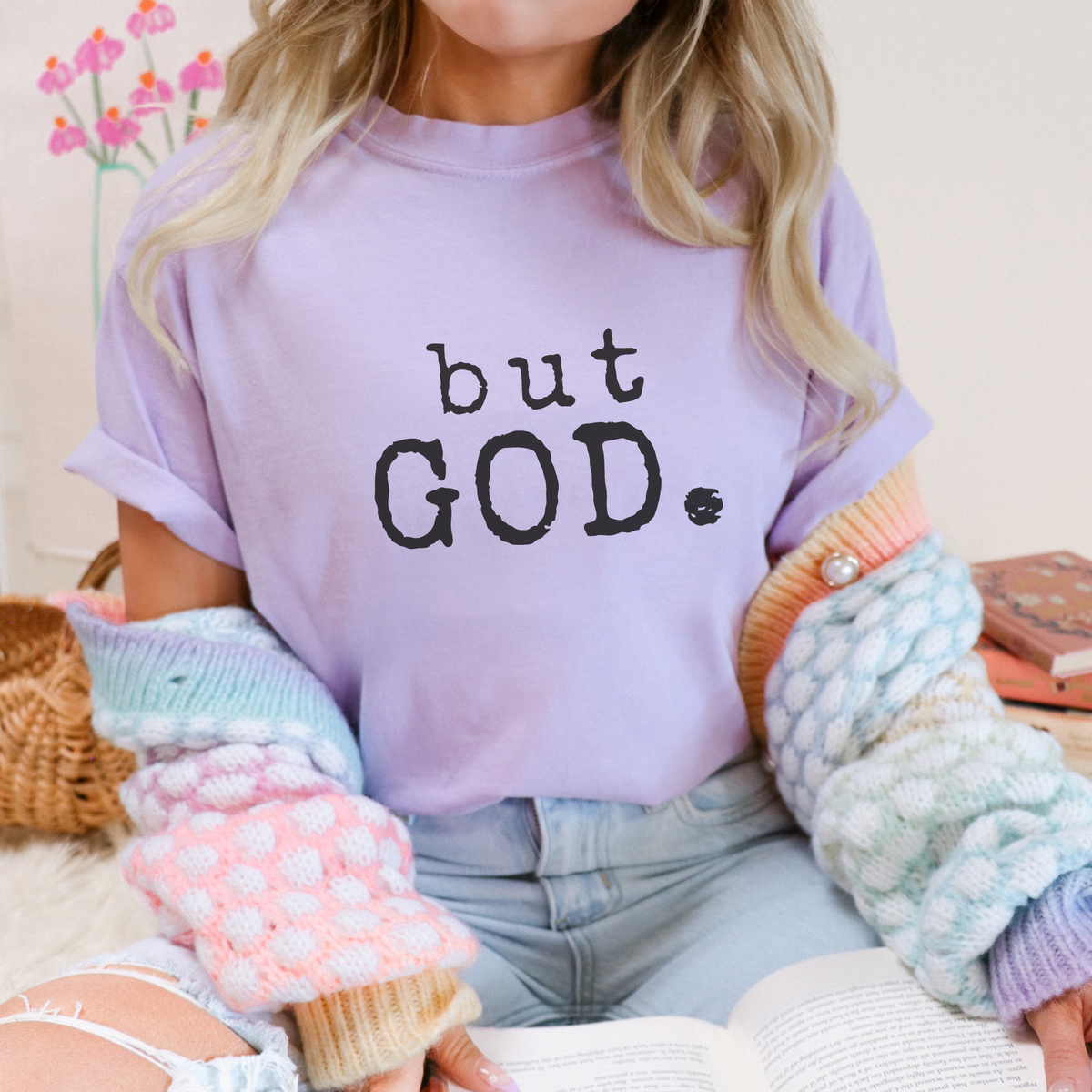 But GOD. Graphic Tee: White / XLarge