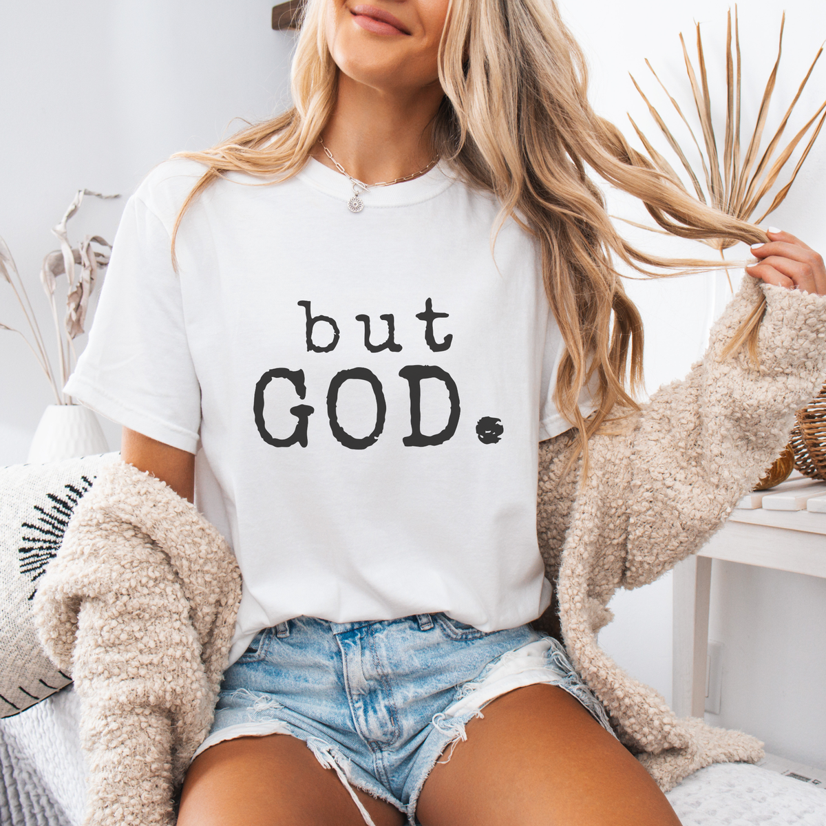 But GOD. Graphic Tee: White / 2XL